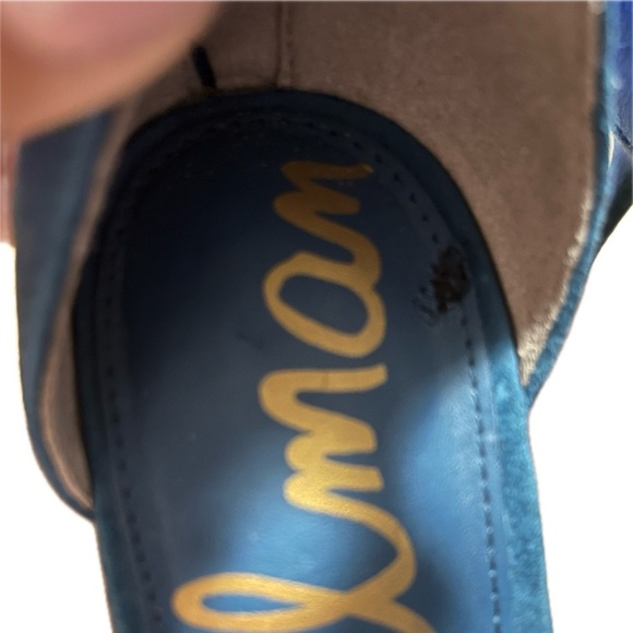 Sam Edelman Woman's Blue Jayde Kitten Heel Sandals 7.5M - Picture 10 of 13